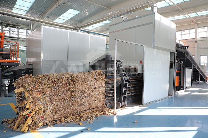 Çin Henan’da Endüstriyel Atık Geri Dönüşüm Hattı için Hidrolik Balya Presi